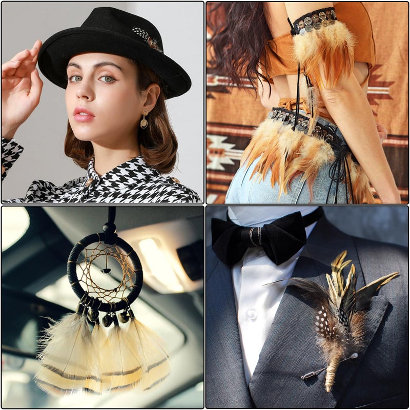 ANTUNIHOD 200pcs 10 Style Natural Feathers Assorted Mixed Feathers for Dream Catcher Crafts Decoration (10 Styles - 200 Pcs) - Image 5